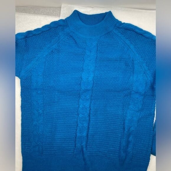 NEW YORK & COMPANY CABLE-KNIT MOCK NECK PULLOVER SWEATER XXL - Picture 9 of 11
